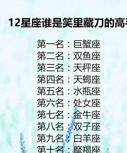 12星座有几个暗恋者,白羊座0个,狮子座3个
