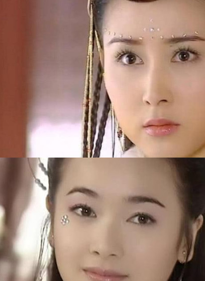 以前古装剧的造型,几个小点缀就可美成天仙,而现在的古装太敷衍