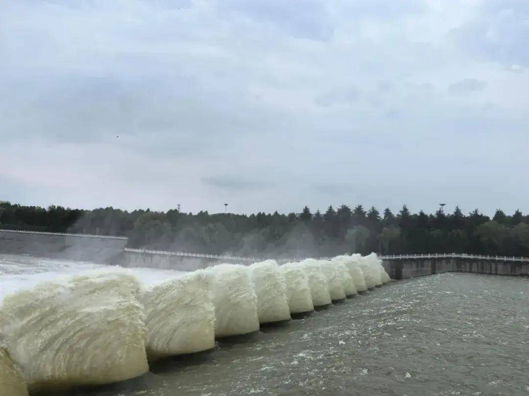 连云港石梁河水库今年首次开闸泄洪