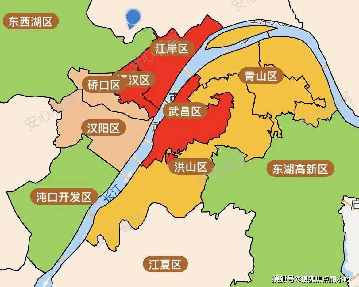 武汉市各区分界地图图片