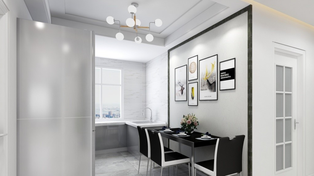 极浅的灰色时尚又高档透着轻奢的感觉所营造的空间静谧沉稳又奢华大气