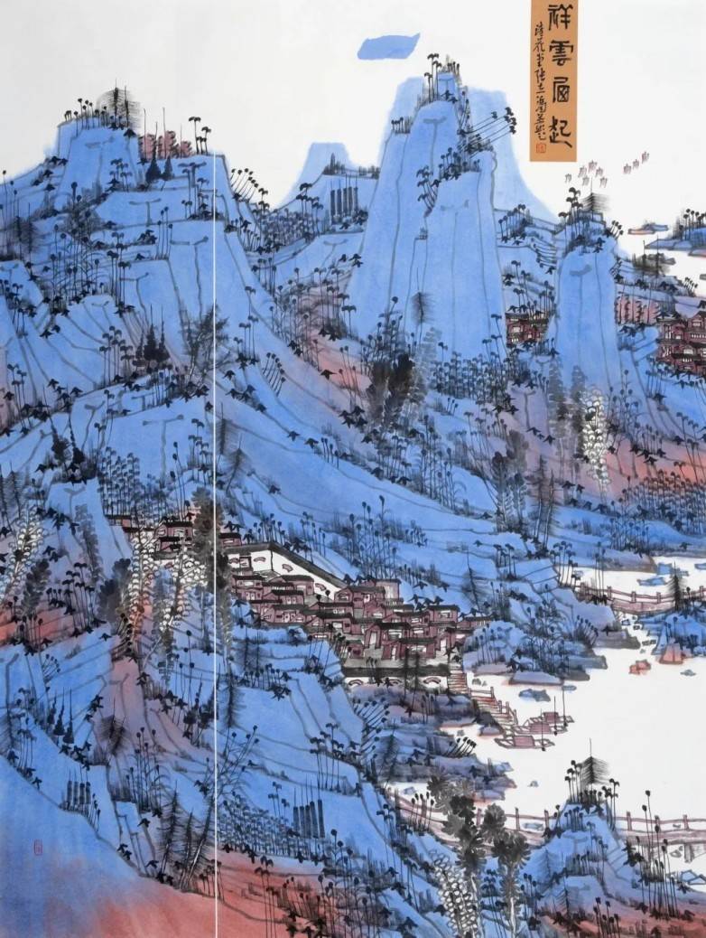 泰丰文化·国画名家丨张立涛的淡彩青绿,别致的炫丽与清雅