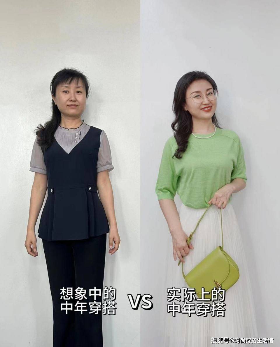 这才是中年女人该有的样子：裙过膝，鞋带跟，发盘起，优雅又得体