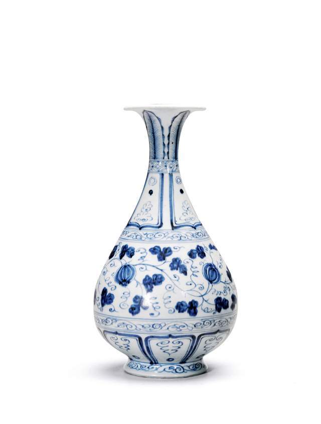 西泠春拍·清乾隆青花缠枝莲纹烛台|500万青花瓷领衔瓷器拍卖!