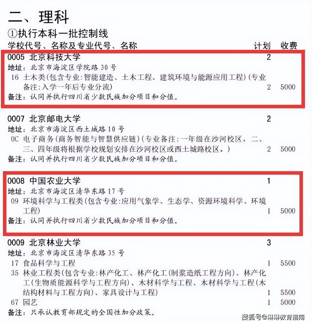 其中,北京科技大学需要补录2名学生,北京邮电大学