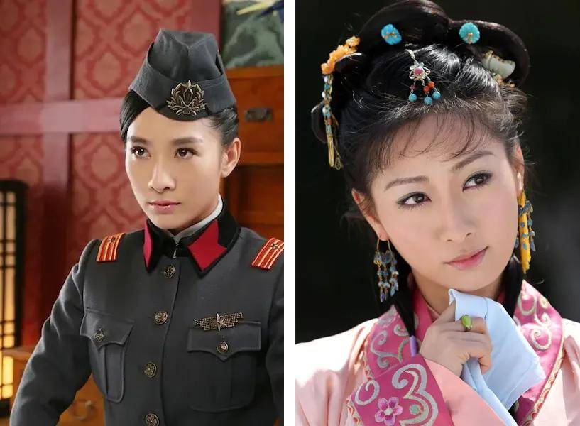 左:陶昕然在《胭脂》饰冯曼娜右:陶昕然在《黛玉传》饰探春▲陶昕然