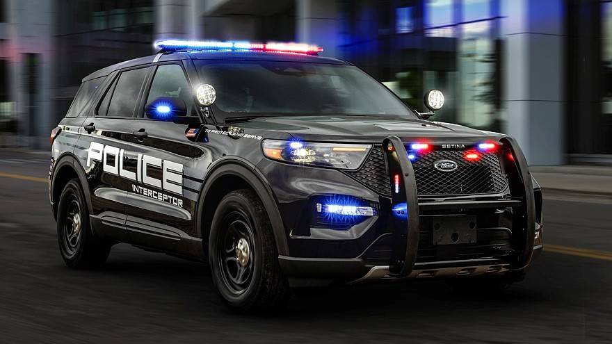 新款福特警用拦截者piu基于第六代福特探险者打造外观拉风