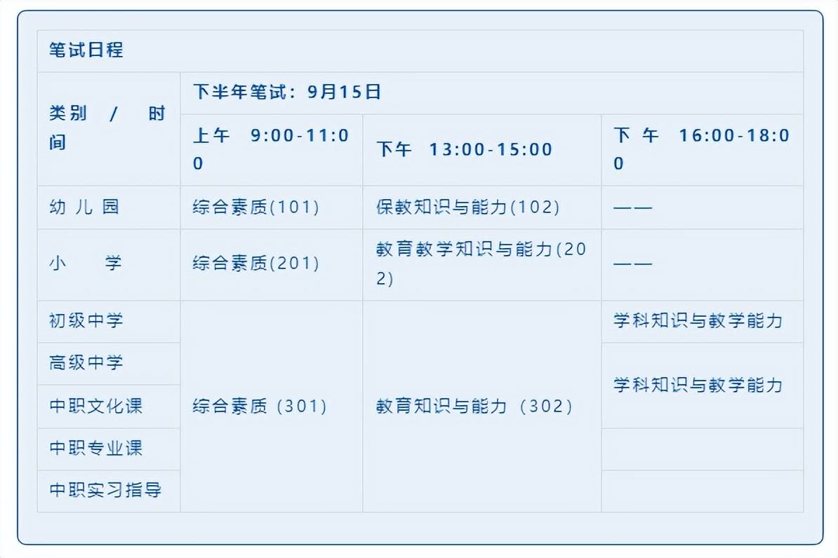 教师资格考试时间图片