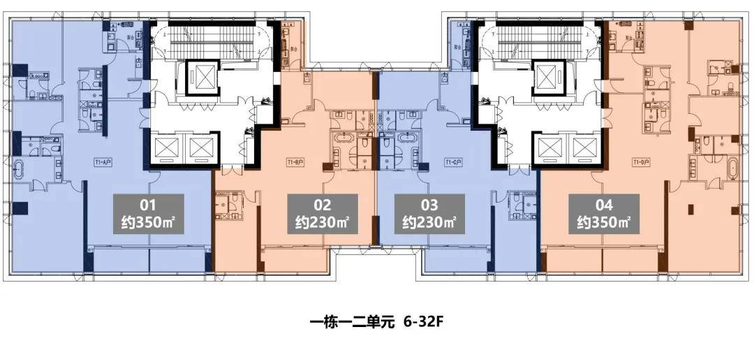 【户型亮点】:双龙抱珠户型设计,户型方正实用,双套房朝南,赏南向一线