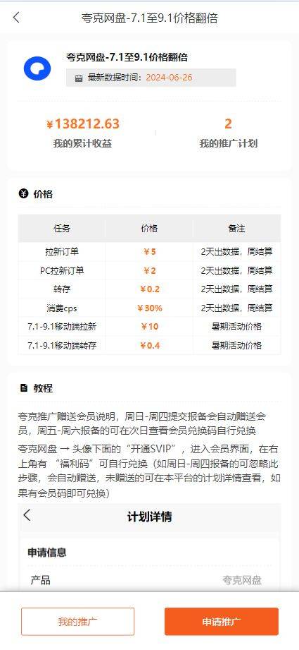 夸克网盘拉新攻略,一手授权渠道开启高效推广_潜在用户_结算_佣金