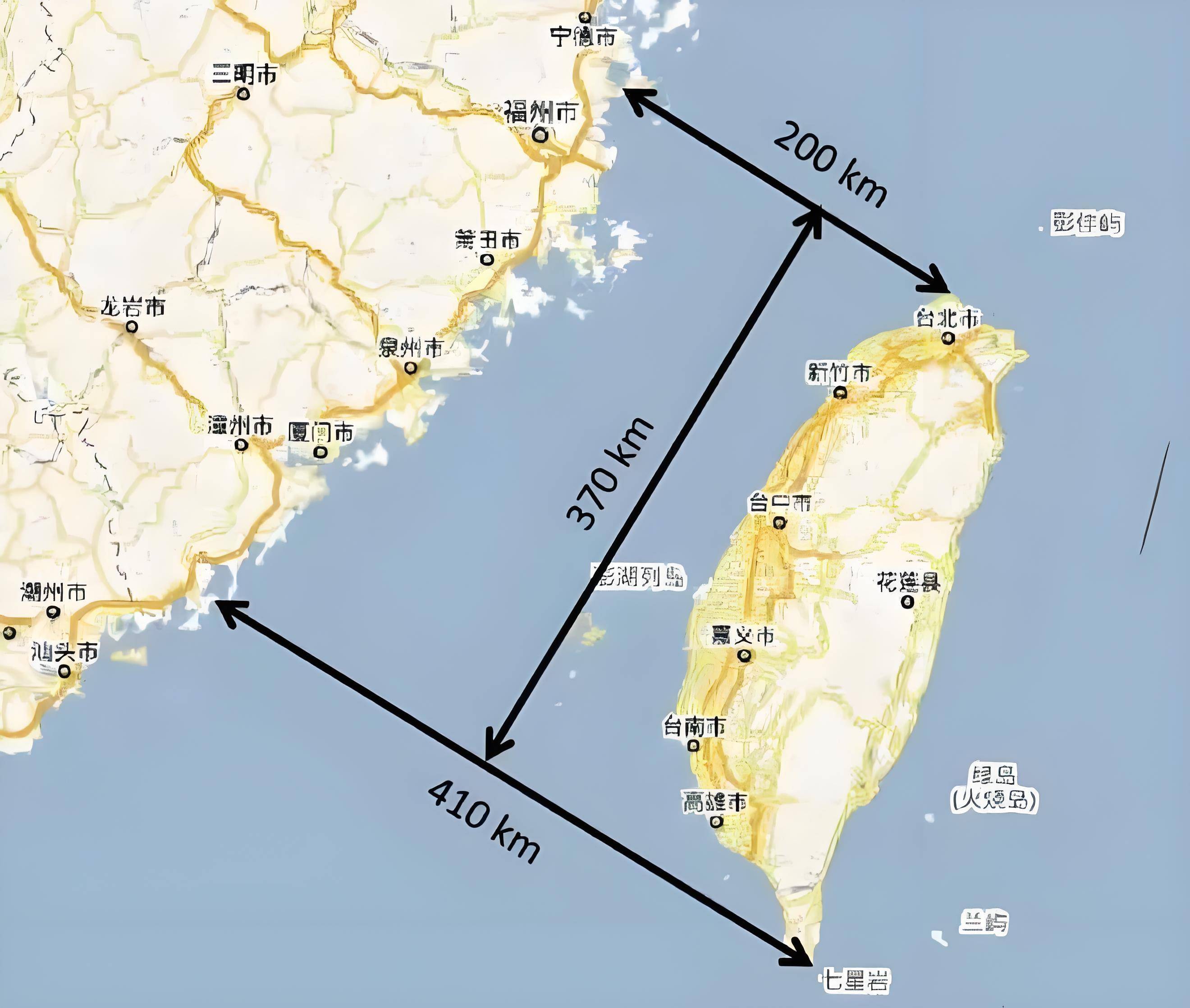 台湾海峡地图显示图片