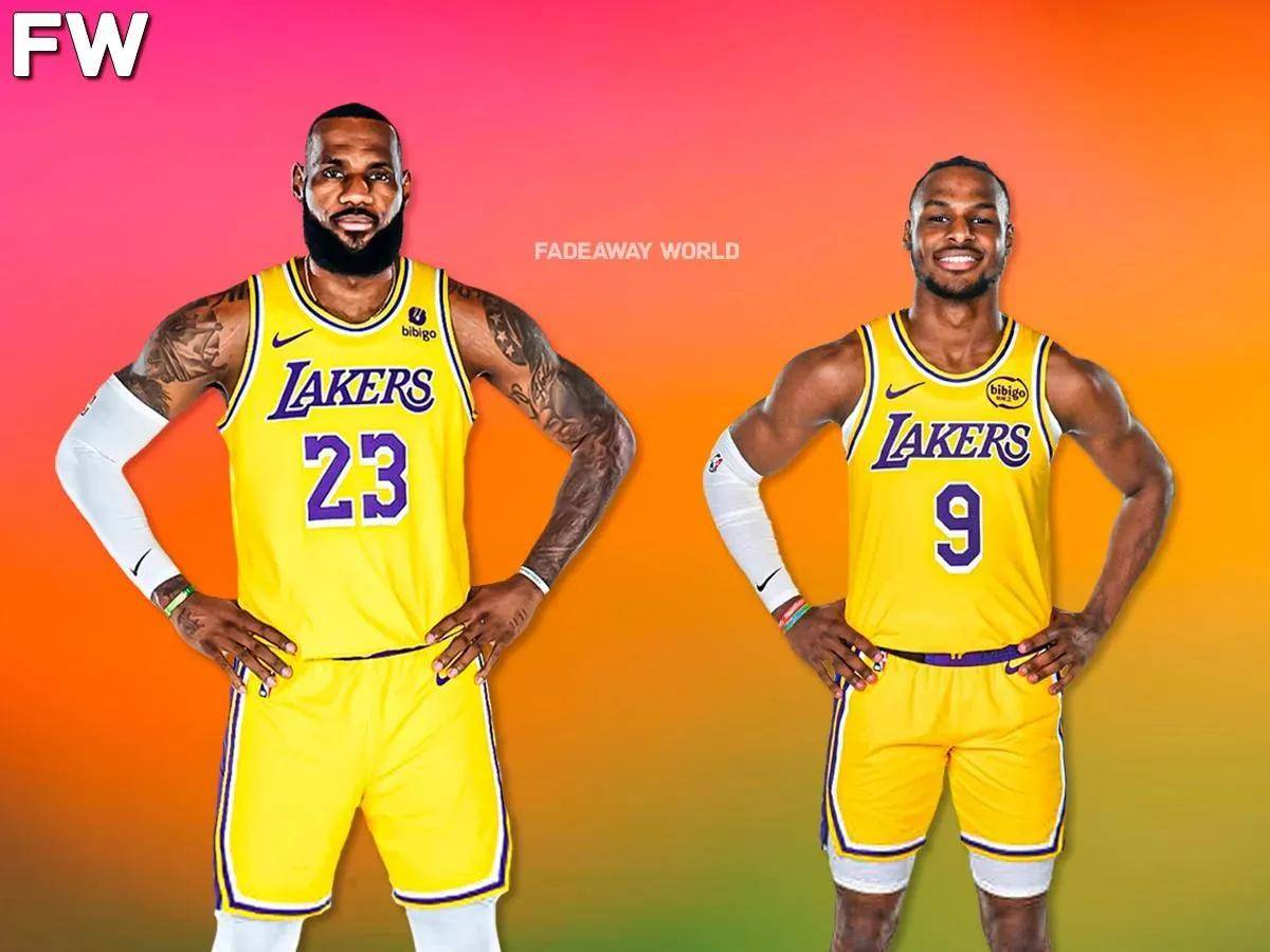 詹姆斯和他的儿子布朗尼，要出战新赛季的揭幕战_搜狐网, image size:1200x900