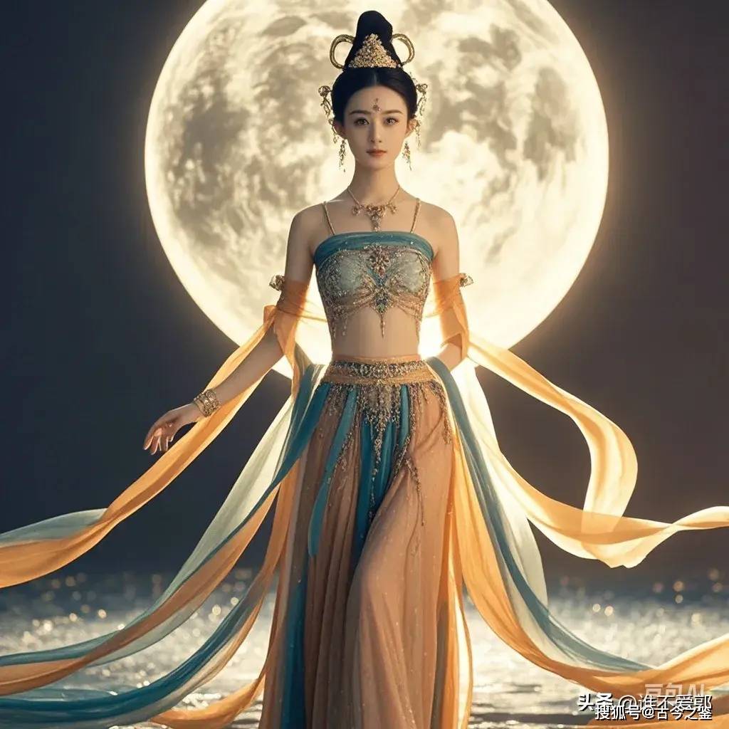 赵丽颖敦煌飞天造型,宛如壁画里走出来的仙女