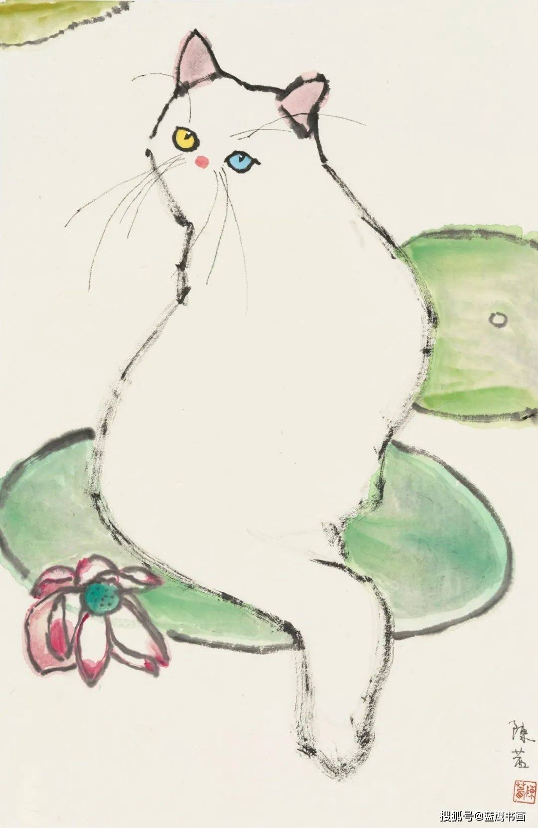 画家陈茜:一笔一划皆传神,猫态憨萌惹人爱