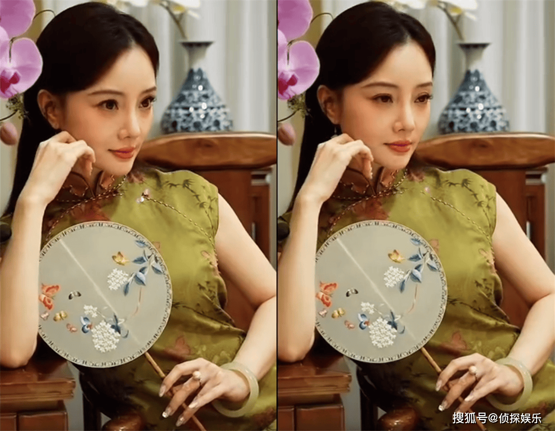 李小璐母女旗袍写真曝光,12岁甜馨气质超绝,母女同款高颜值抢镜
