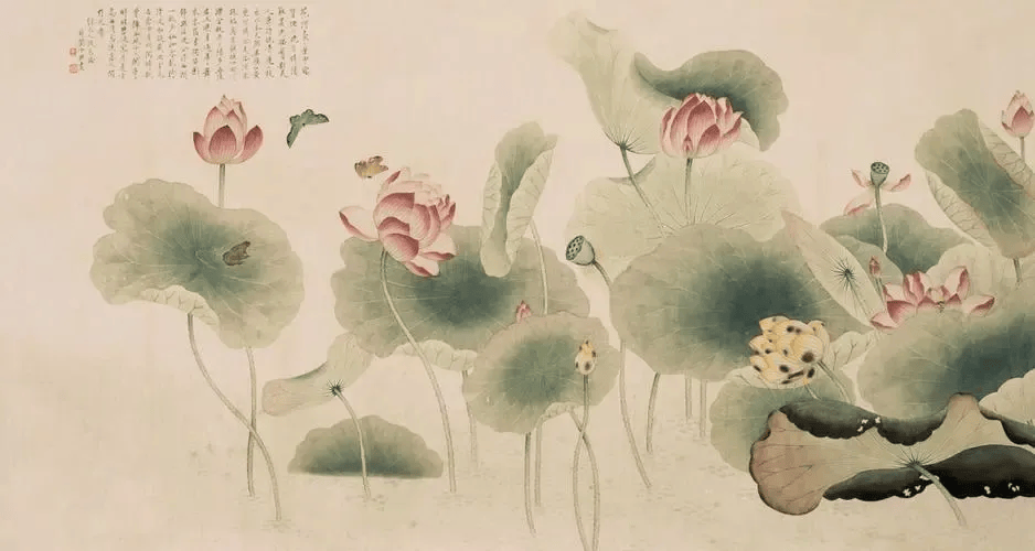 于非闇工笔荷花:艳丽而不俗的艺术典范