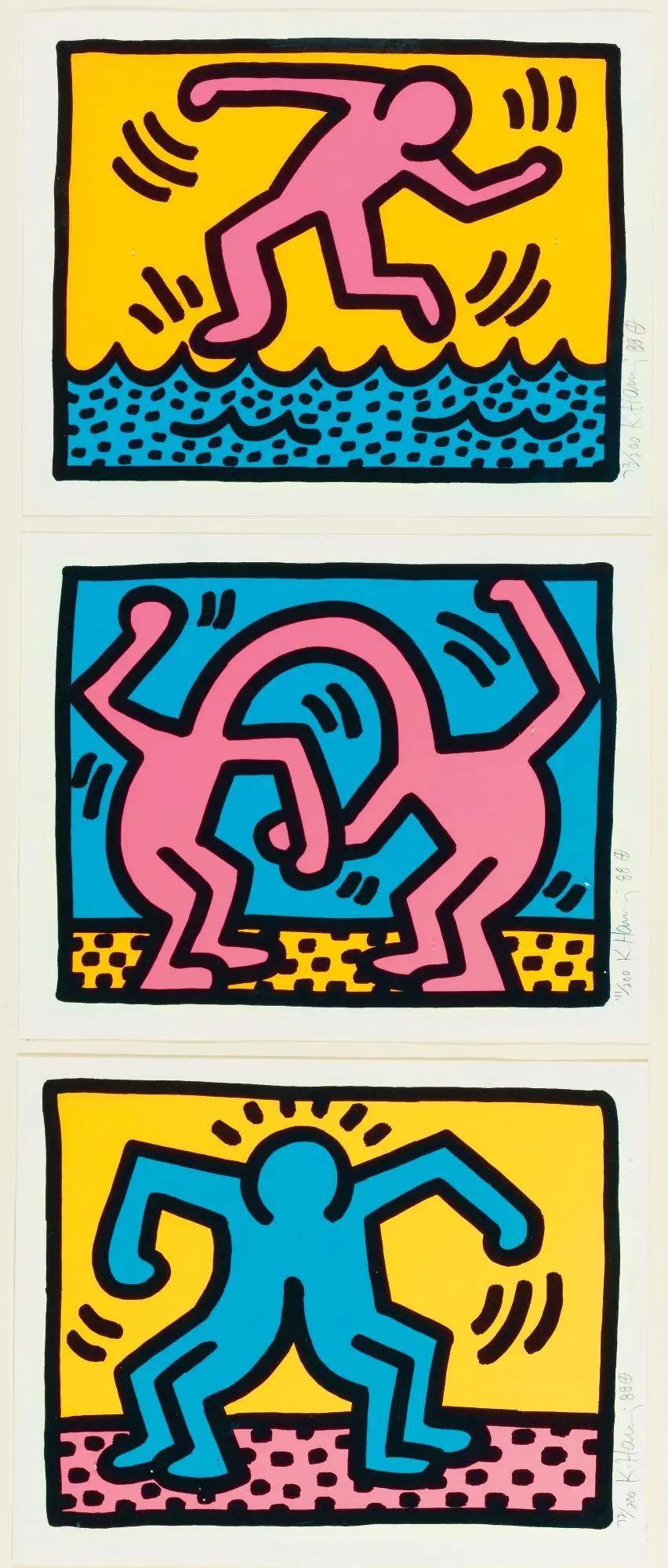 父波普艺术代表艺术家之一凯斯99哈林 keith haring_作品_创作_美国