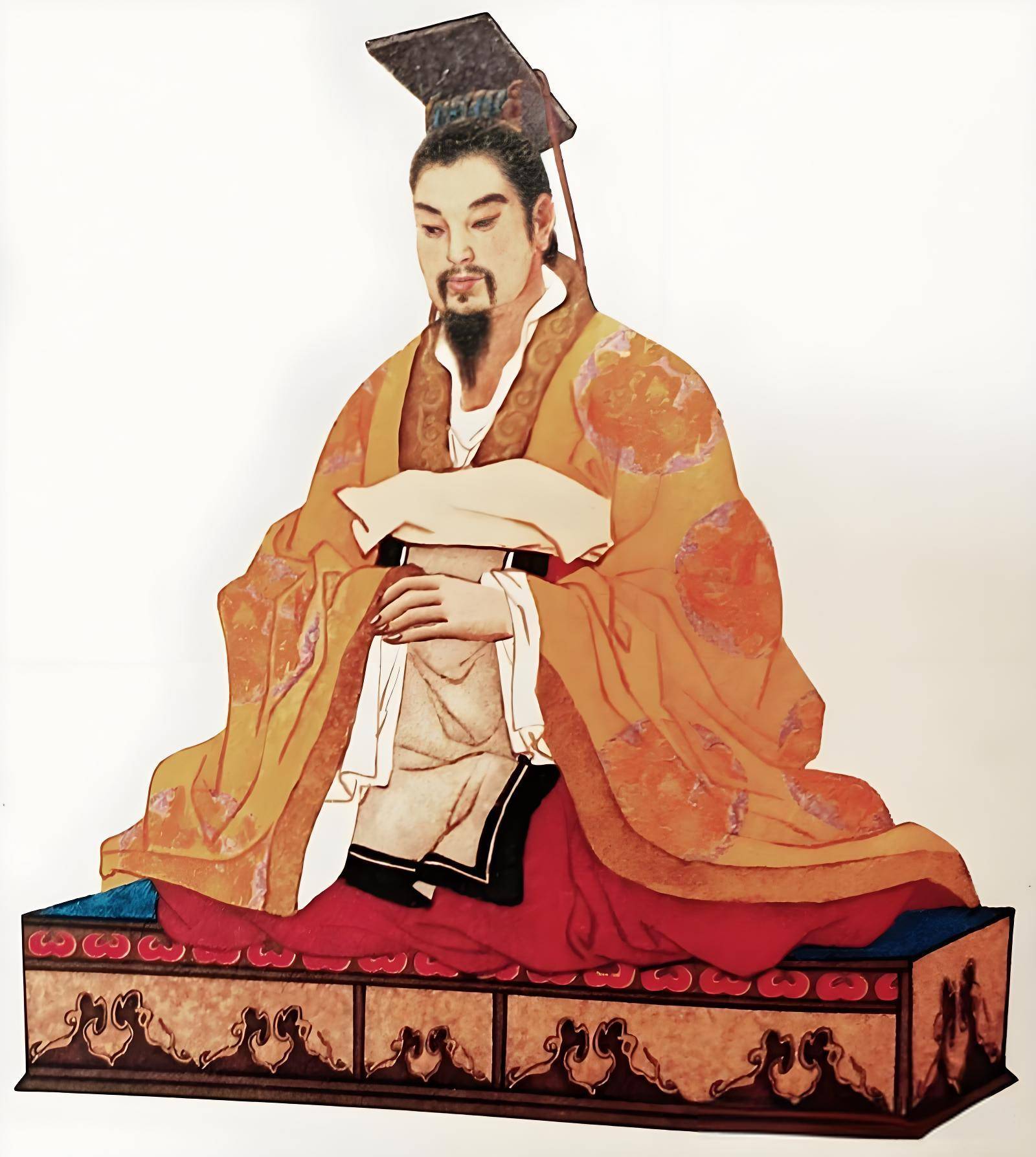 "萧岿见终于将宇文邕哄得开心起来,立刻起身请求为他跳舞.