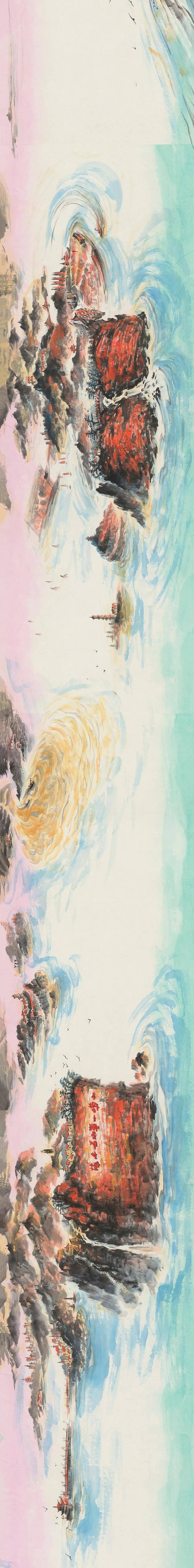 《海洋万里图》22米国画长卷·张传斌教授,张景春博士绘