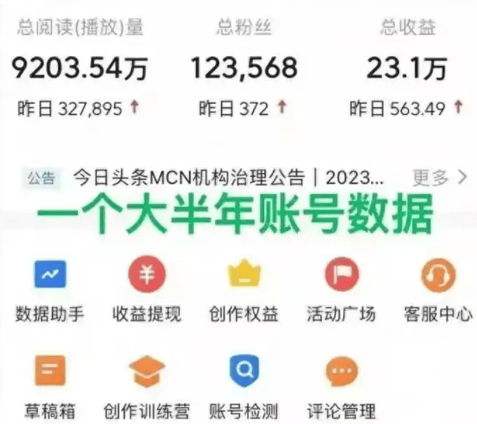 头条创作者计划收益(头条创作收益是什么意思)