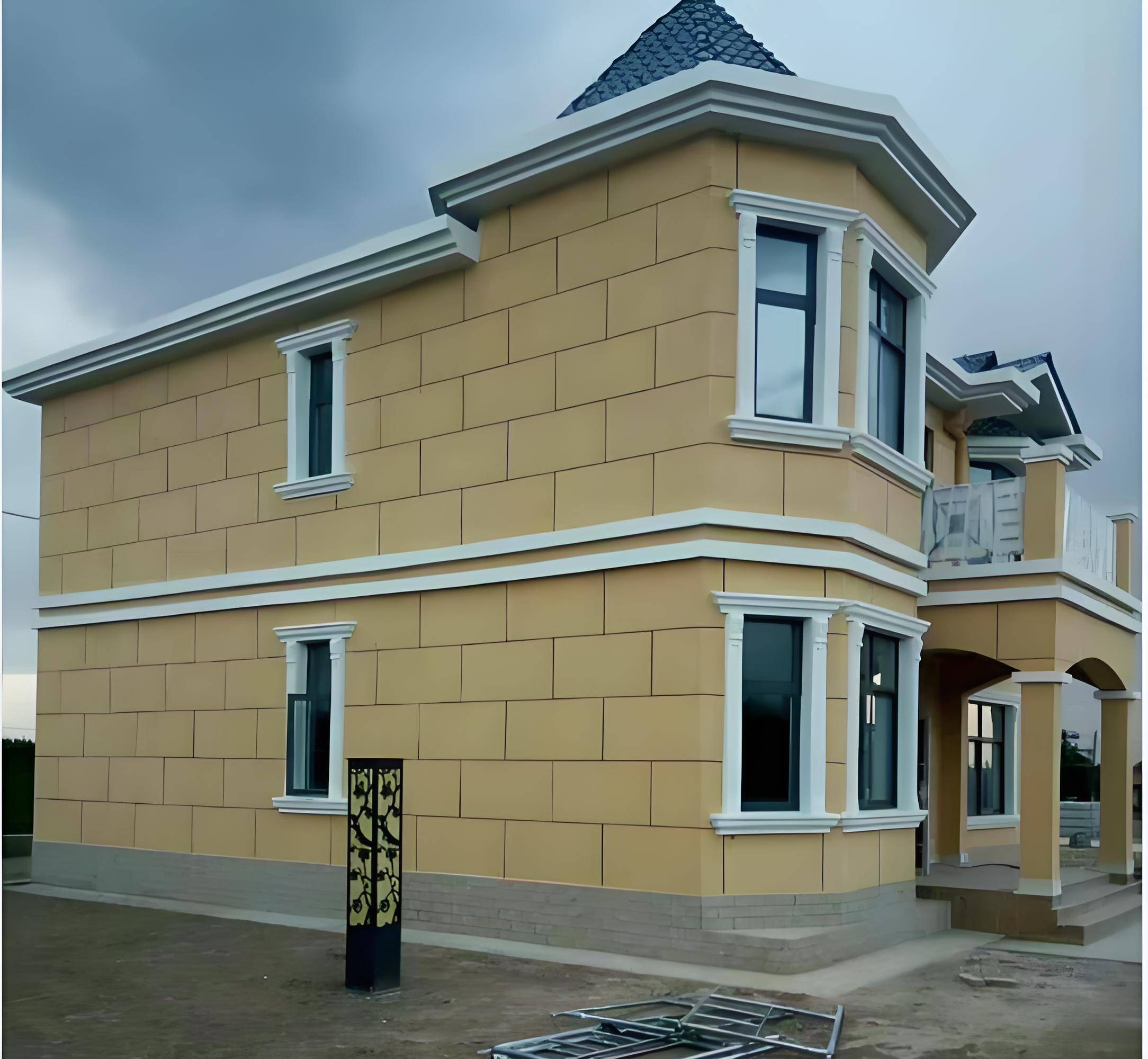 的二元对立,以科技赋能设计:高度仿真效果:花王水漆岩彩石仿真度达99