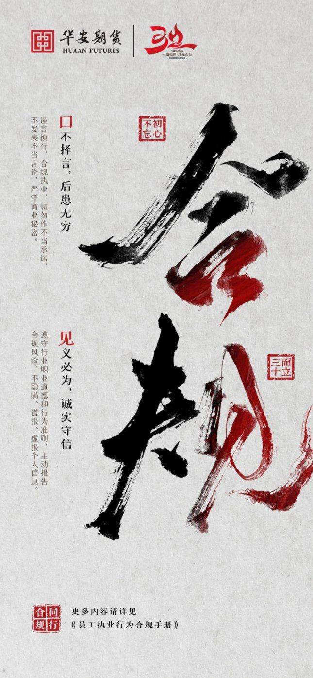 华安期货"合规文化宣传海报征集活动"优秀作品展示