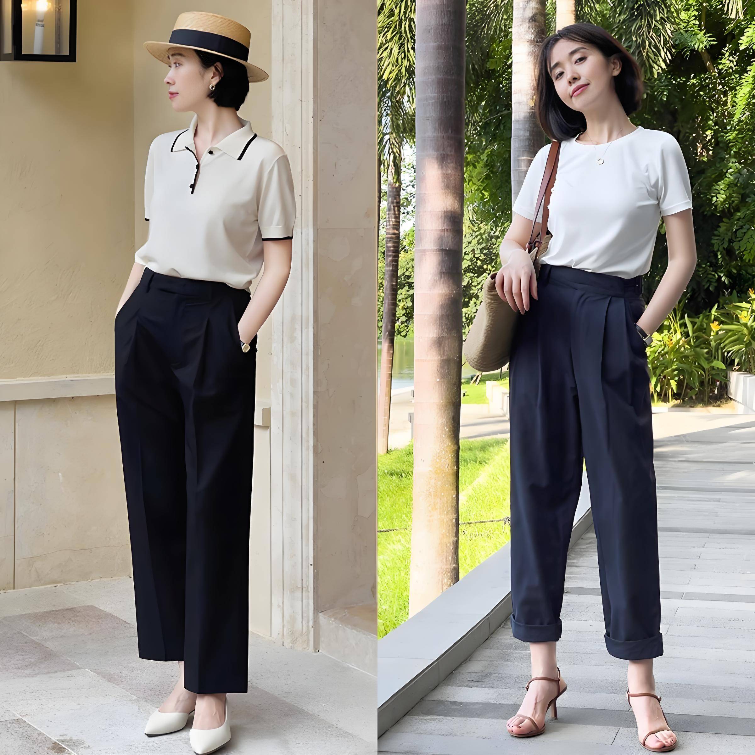 t恤 九分裤,最适合中年女人的穿搭!舒适百搭,显高显瘦的必备组合!