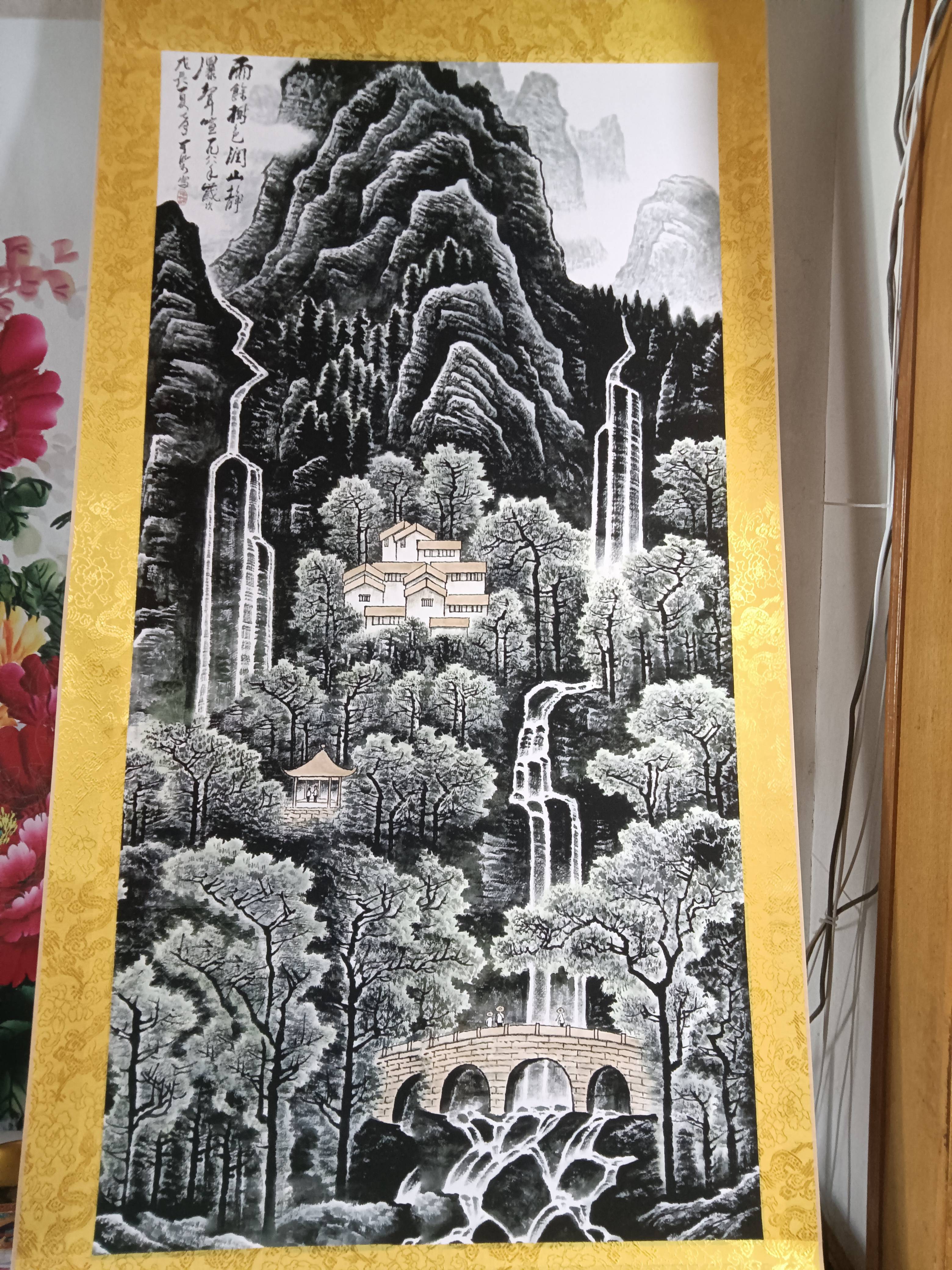 高岩飞瀑图》：李可染用墨色掀起的山水革命，藏着中国画千年未有的破茧