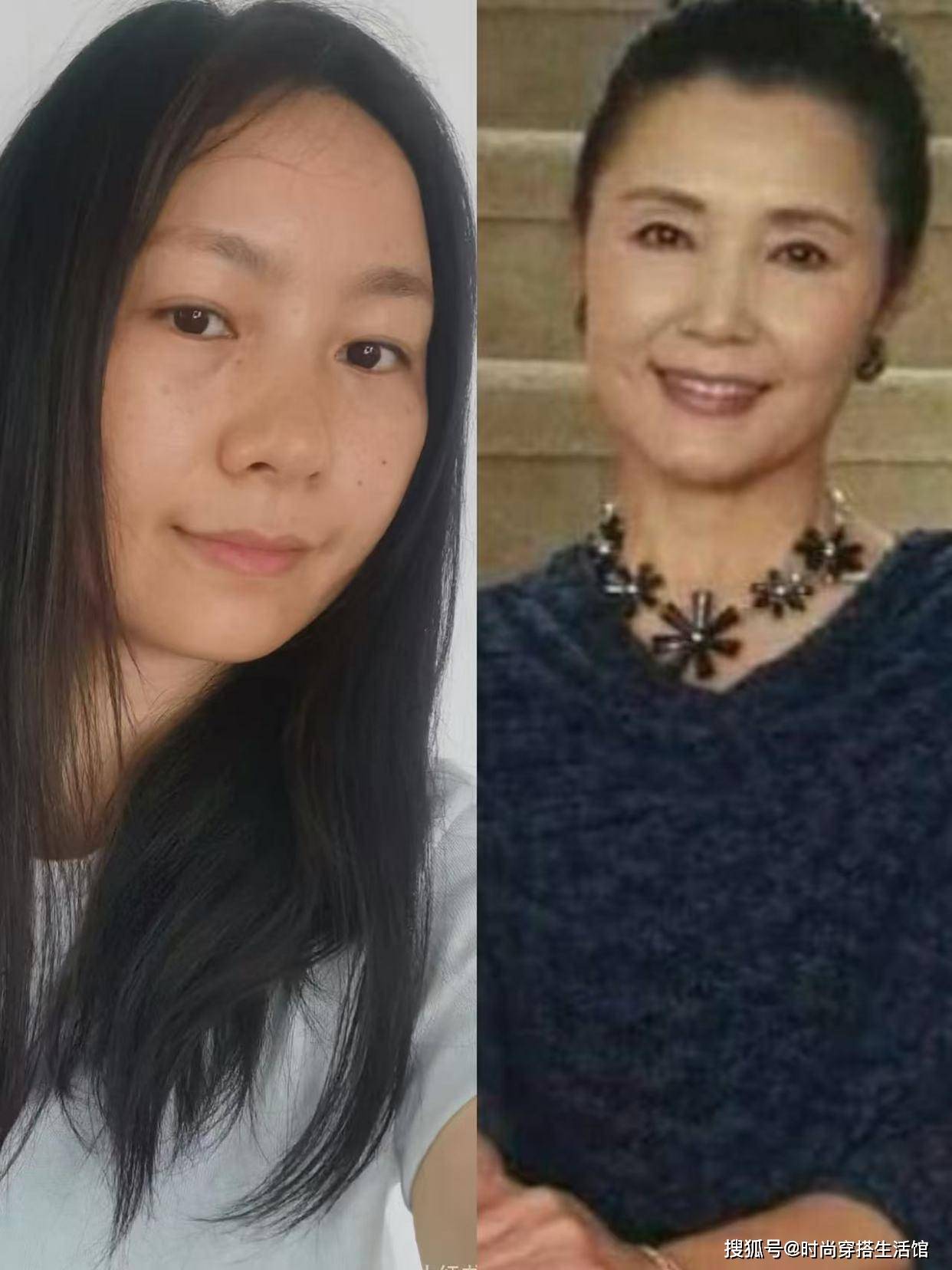 看了71岁姜黎黎的打扮我悟了裙穿长发盘起体态端庄才得体