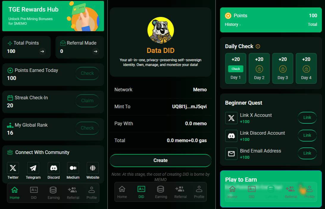 MEMO第二阶段空投活动开启，积分平台正式上线！