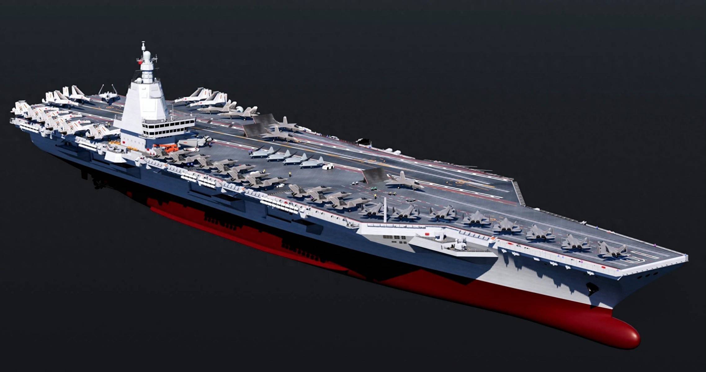 中国全新004航母已开建,排水量11万吨搭载了90架舰载机!