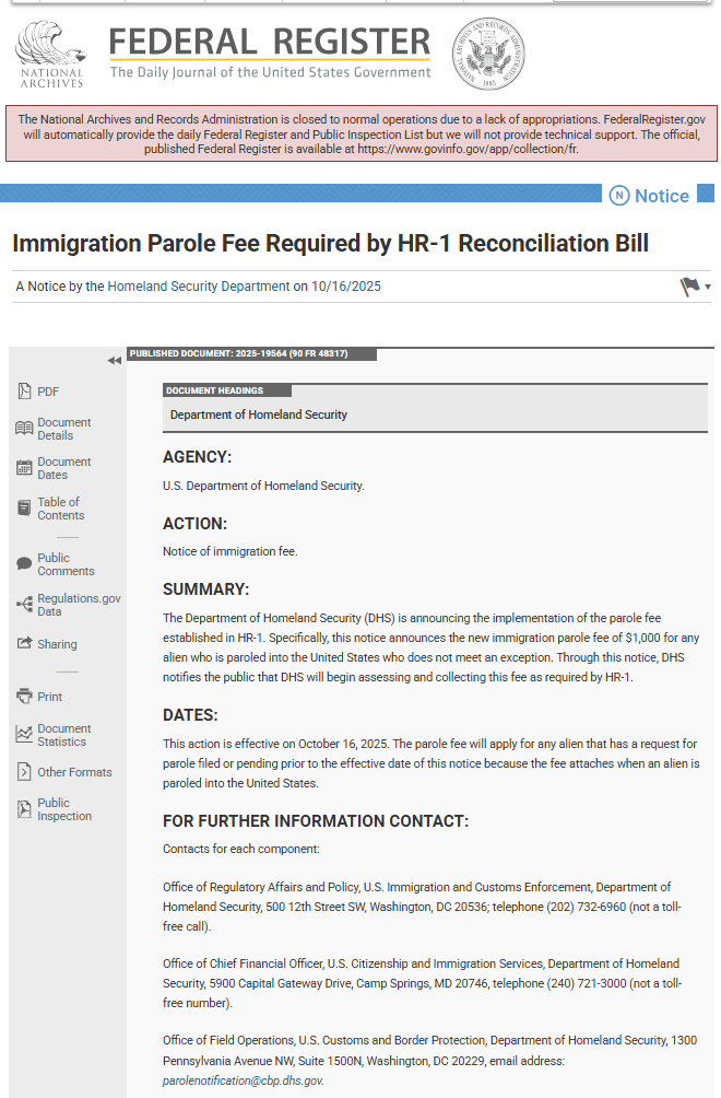 图片[2]-美国移民又有新闻！“移民假释费”开征 -华闻时空