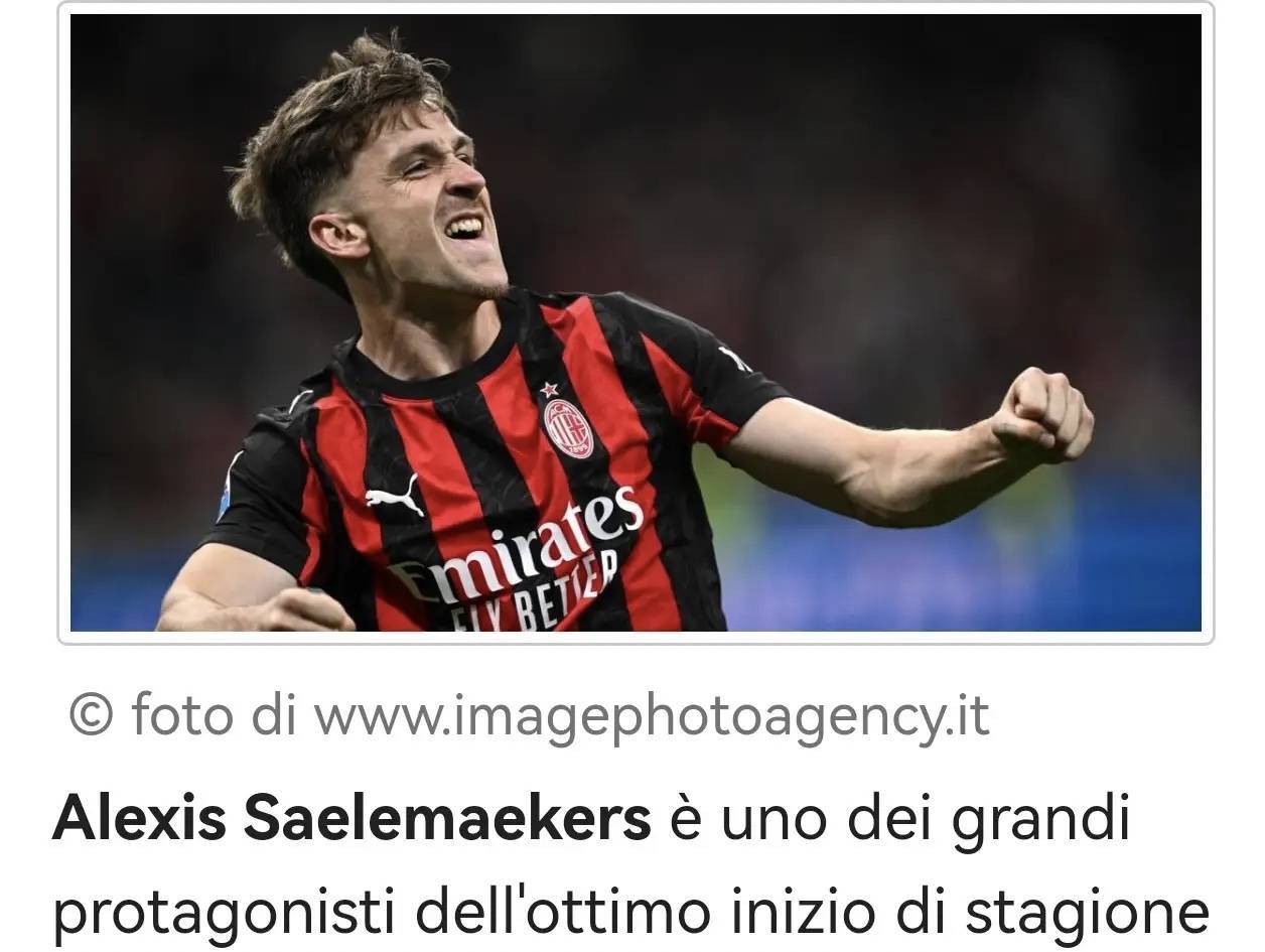 意甲:米兰球员萨勒马克尔斯接受采访时表示,能得到主教练阿莱格里的信任是一件美好的事