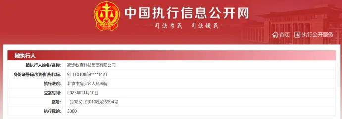 高途教育深陷经营困局仍屡触监管红线:境内主体已成被执行人(图4)