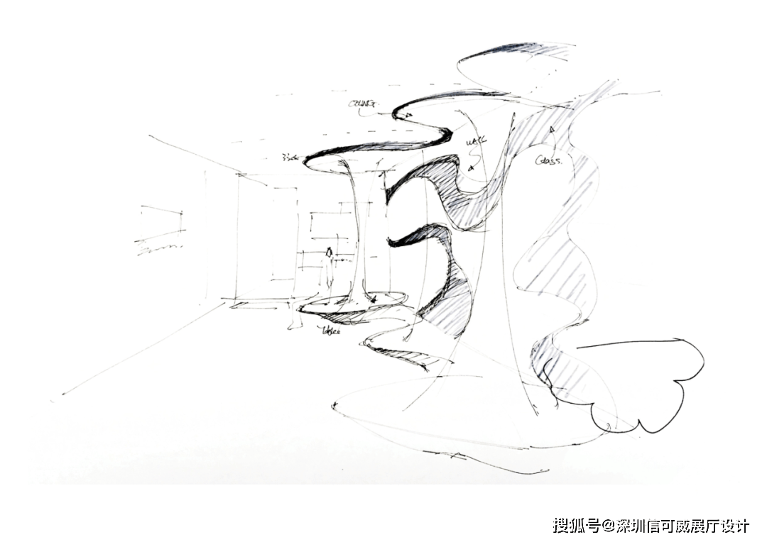 极简主义白色调智能科技企业展厅设计