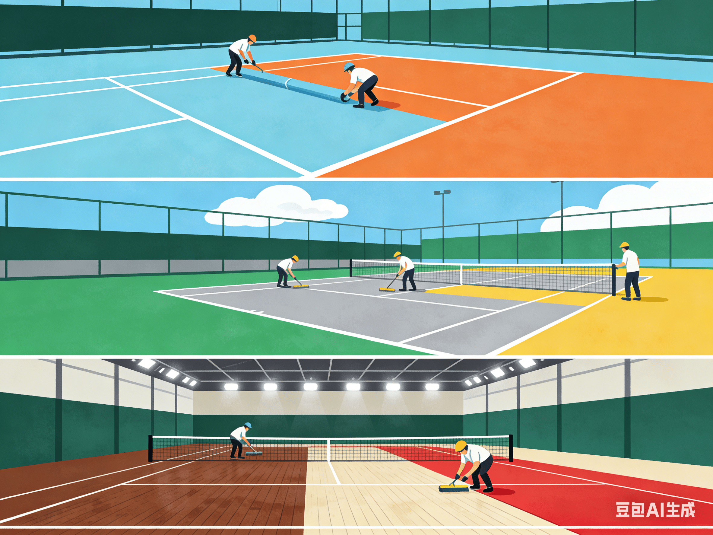 恰好时体育：网球场翻新全攻略 费用 / 公司 / 工期 / 材料一览 