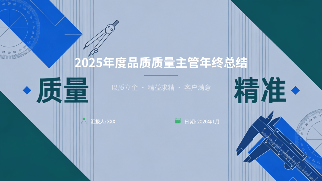 质量年终总结报告ppt模板