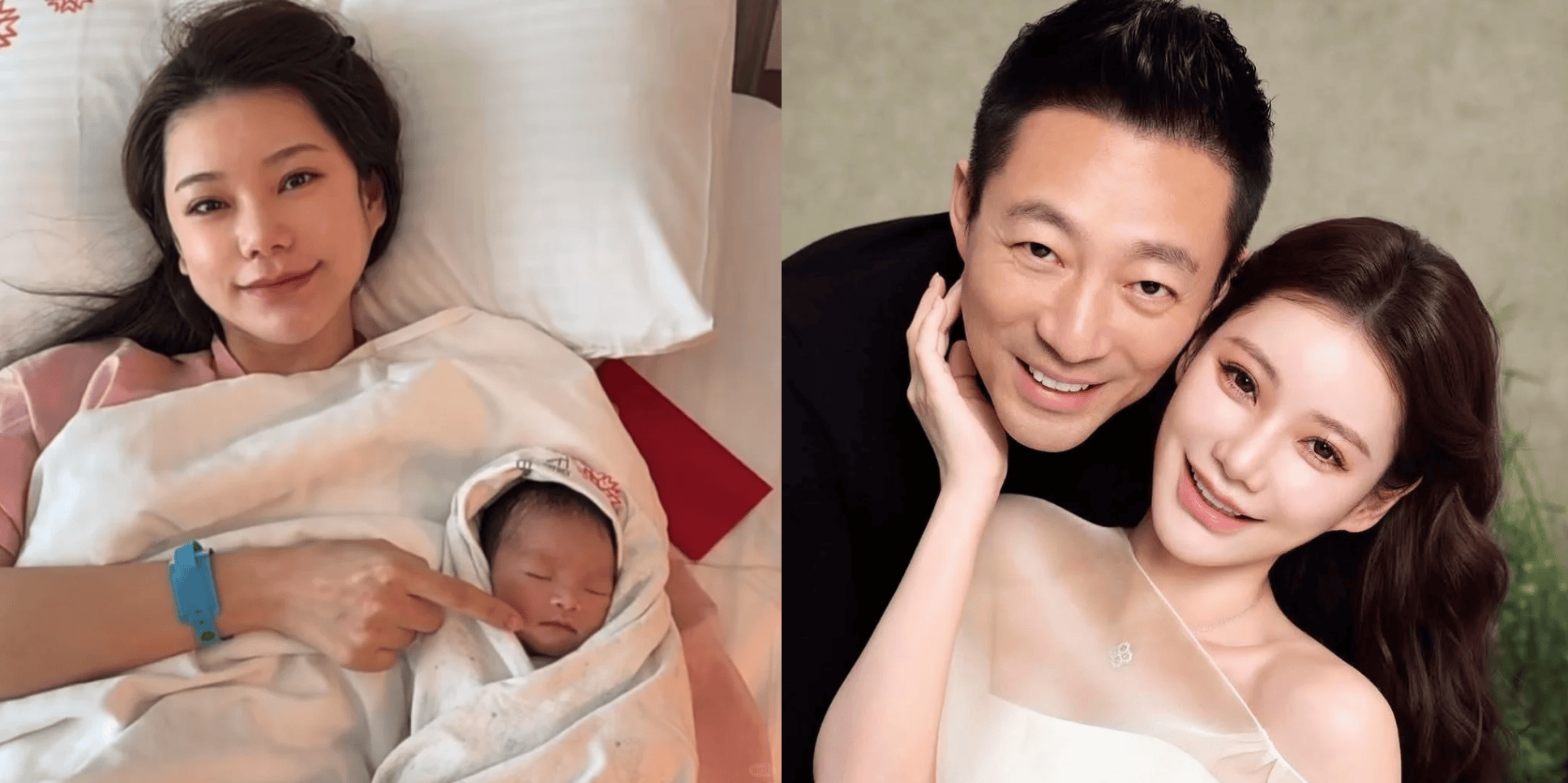 汪小菲给三胎儿子喂奶拍嗝 ，一脸宠溺的笑