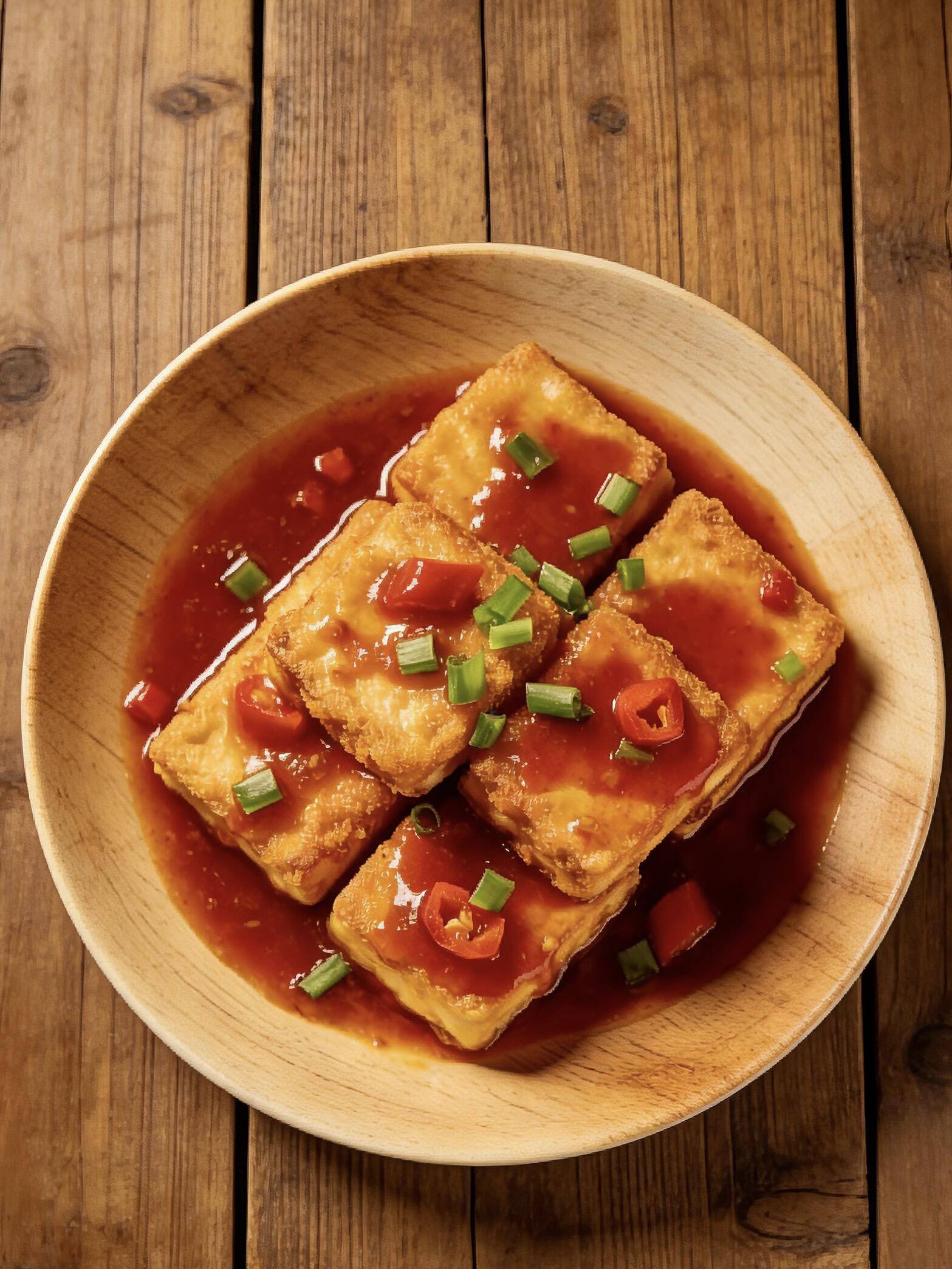 10分钟搞定鱼香脆皮豆腐