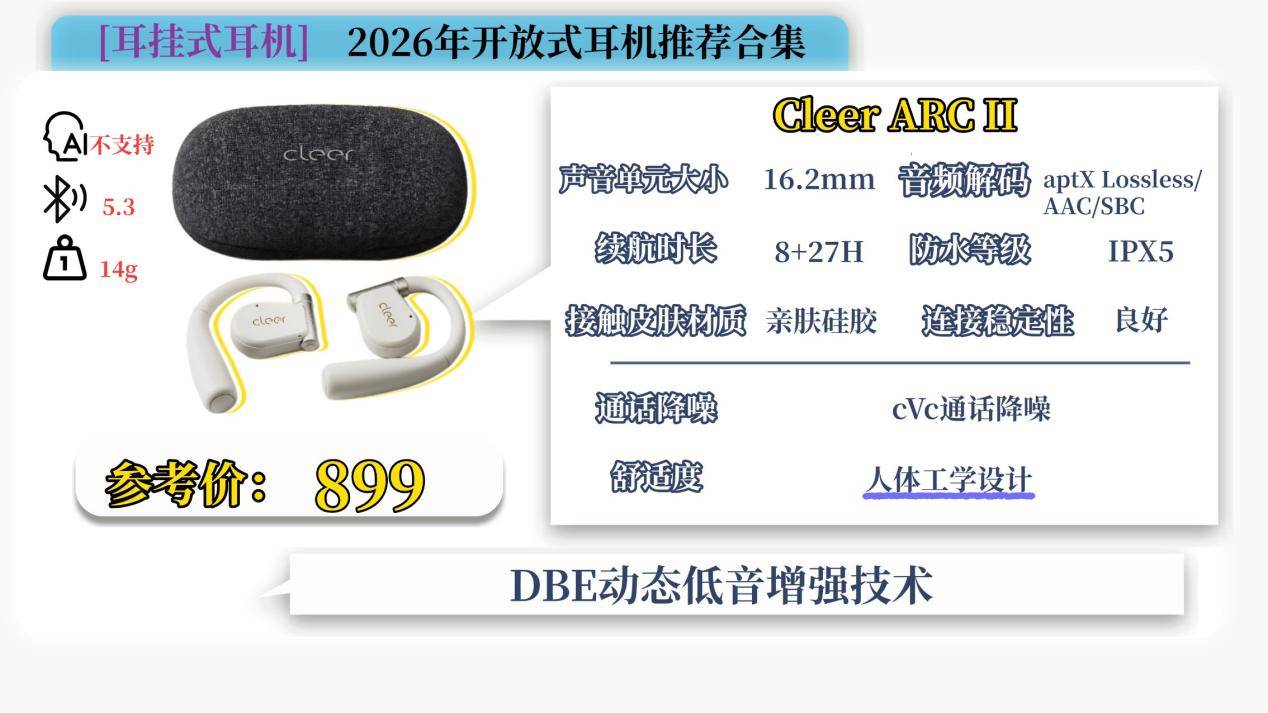 开放式耳机性价比最高的是哪款？2026开放式耳机推荐性价比排行榜前十