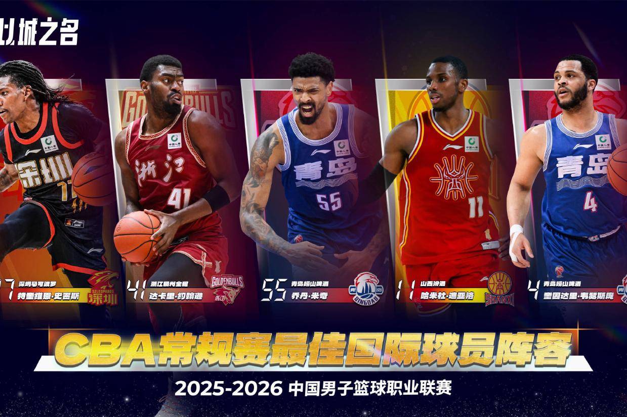 CBA常规赛最佳国际球员阵容：青岛双外援入选 史密斯迪亚洛在列