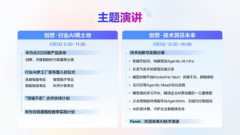 技术浓度拉满！华为云Agentic AI Infra、智能体、具身智能等新品将集中亮相