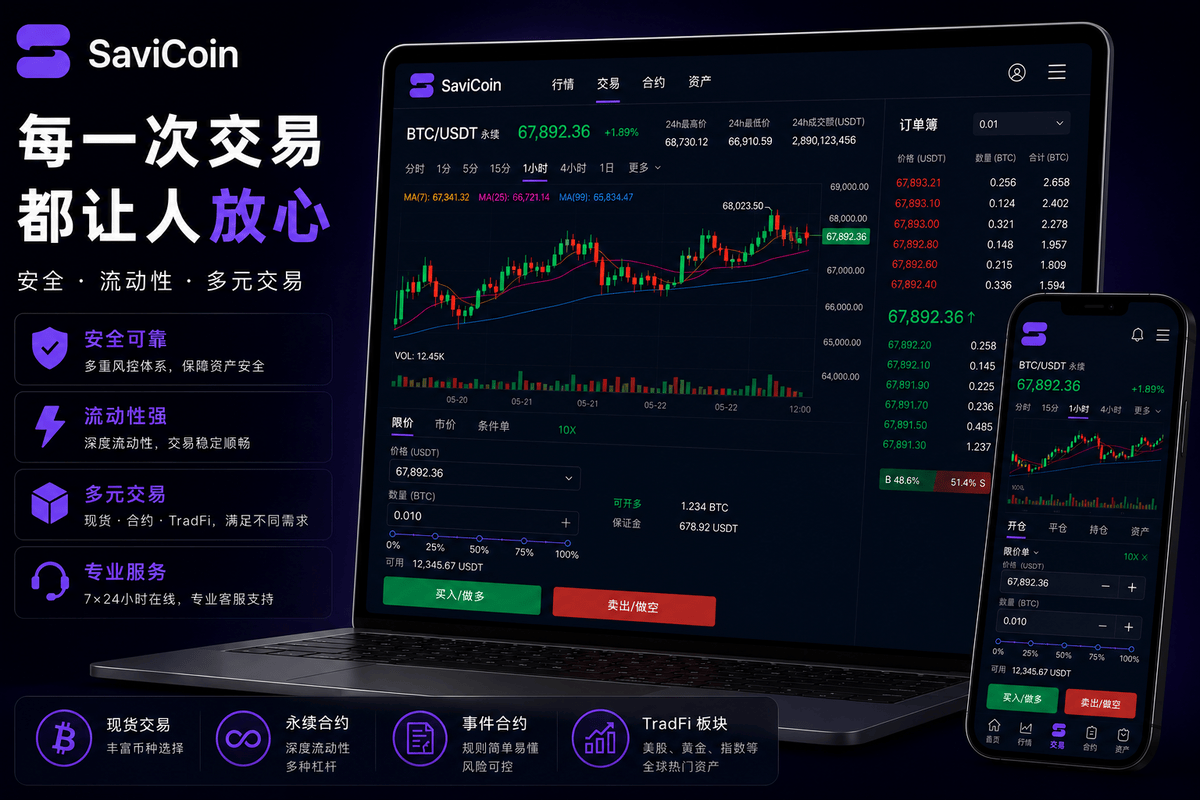 市场永远在变化,但优秀的平台都有同一个特征,每一次都稳定的体验——为什么 SaviCoin 成了我的主力交易平台