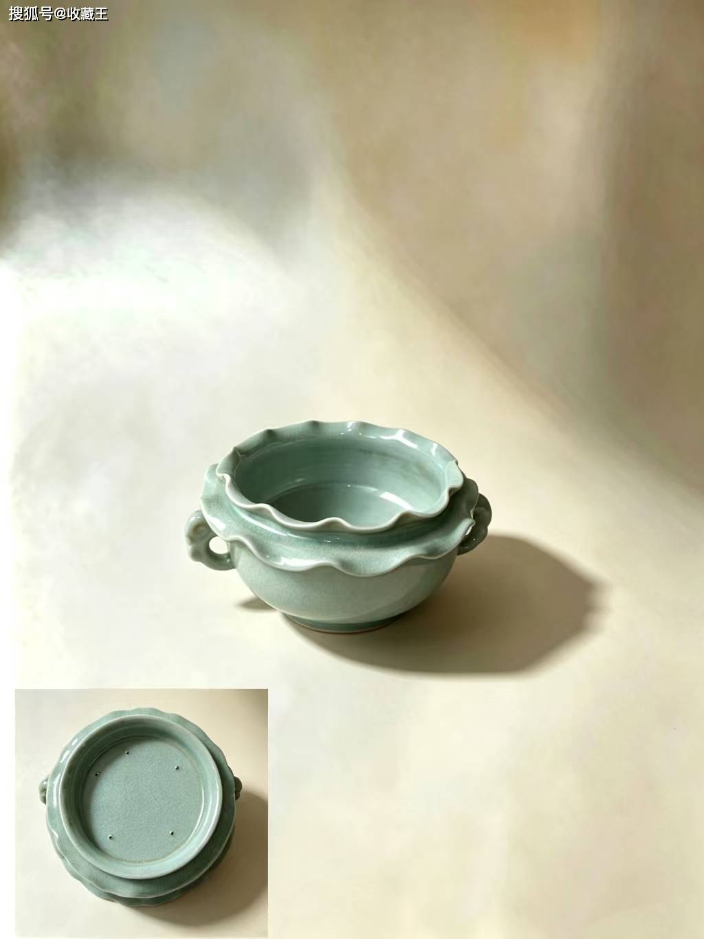 涂先生私人珍藏精品瓷器推荐——青釉双耳炉