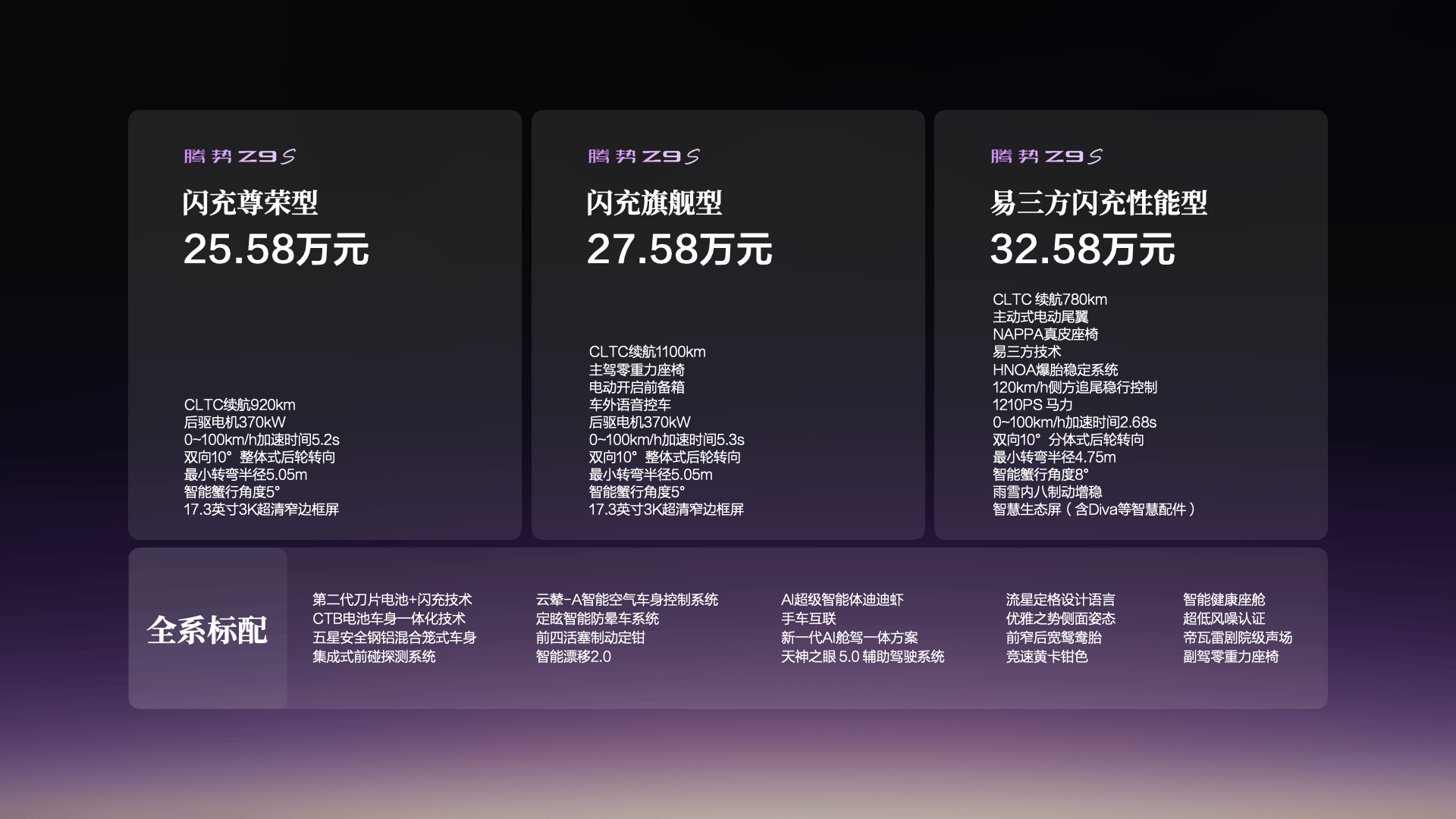 1100km 纯电续航行业最长，腾势 Z9S 正式上市