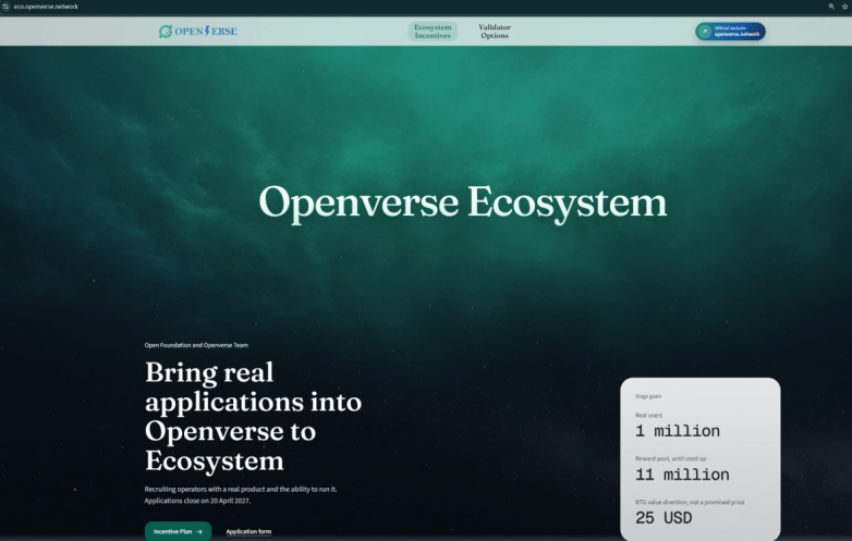 Openverse加速生态布局:生态激励计划与BTG期权计划释放长期发展新空间(图2) Openverse加速生态布局:生态激励计划与BTG期权计划释放长期发展新空间(图2)