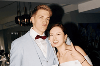德国华裔乒二代万远，未婚先育嫁瑞典男友，淑女风饮茅台婚纱绝美