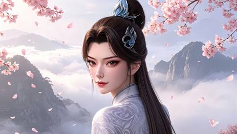 斗破苍穹青仙子高清手机壁纸：与药老重逢时“对视眼神拉丝，气氛微妙”，被调侃为“药尘前女友”！
