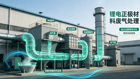 磷酸铁锂废气治理设备_锂电窑炉尾气处理_正极材料粉尘方案