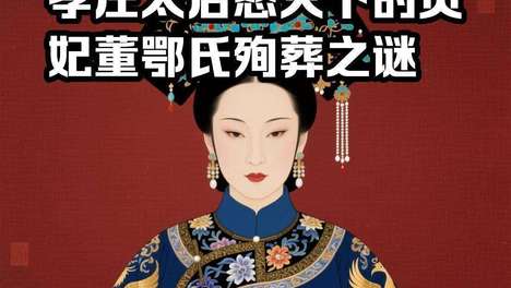 清朝最后一位殉葬妃嫔真相曝光：非自愿？非宠爱？而是孝庄太后对董鄂氏的政治清算